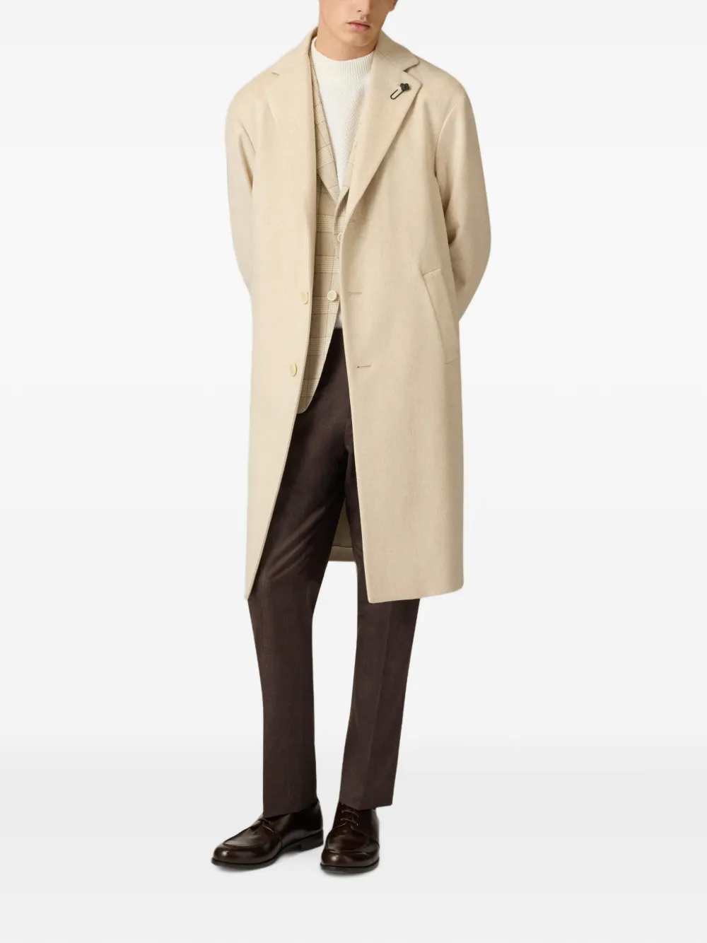 Lardini pleated straight-leg trousers Bruin