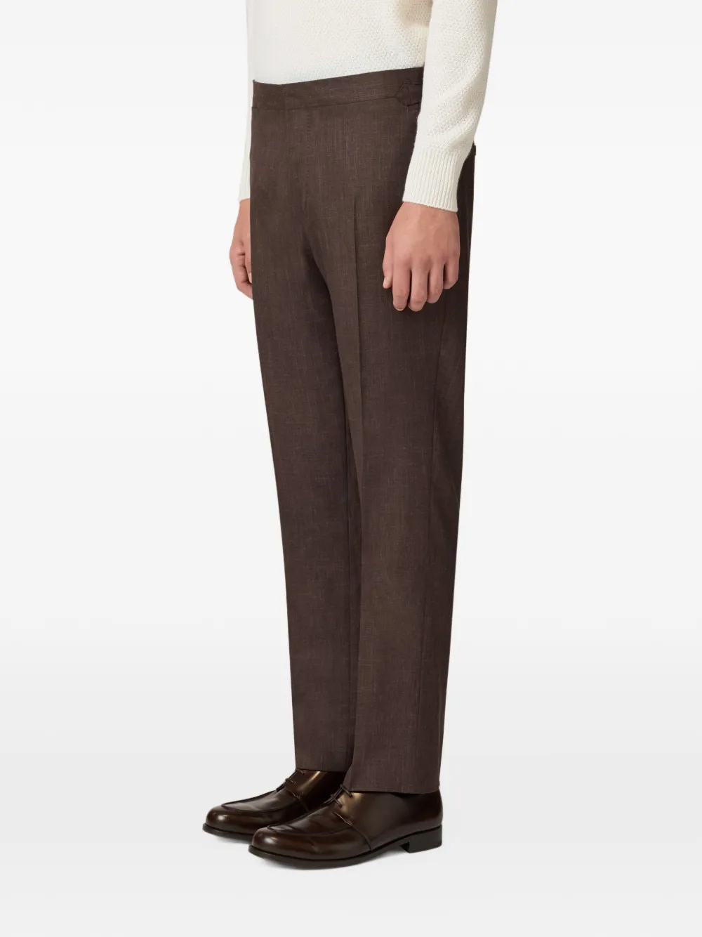 Lardini pleated straight-leg trousers Bruin