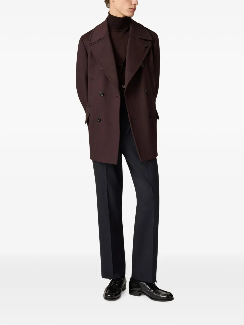 Lardini Plooibroek met visgraatpatroon Blauw