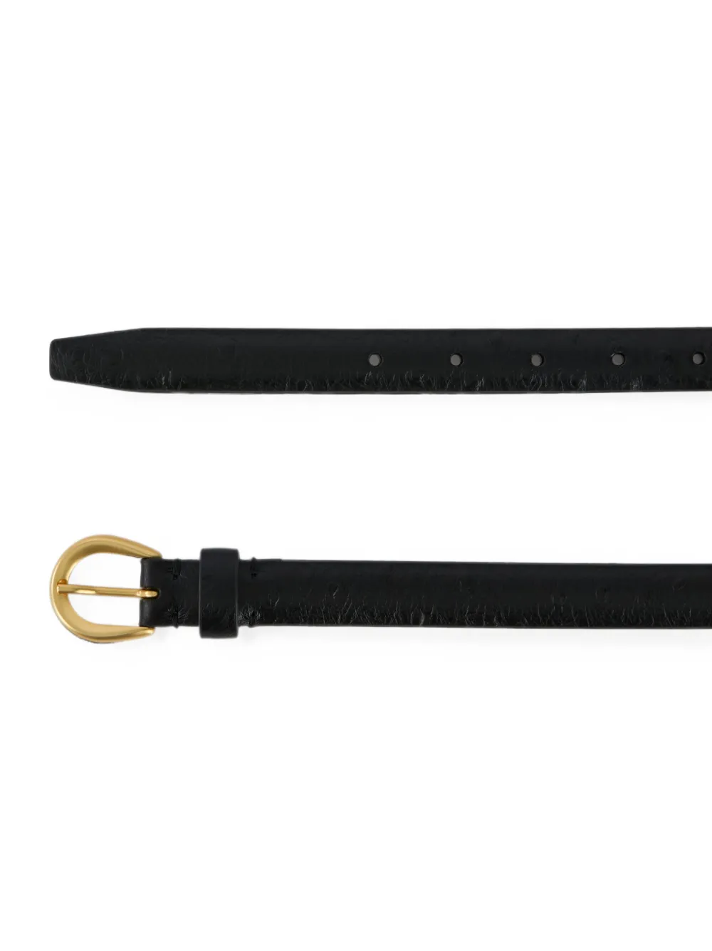 Lardini ostrich-embossed leather belt Zwart