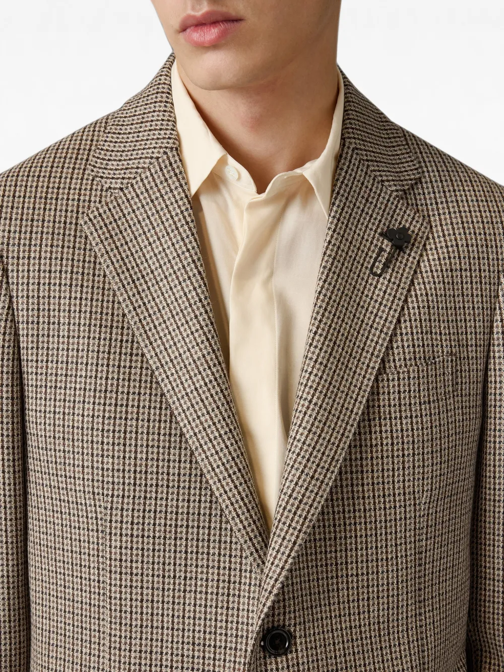 Lardini Iconic single-breasted blazer Beige
