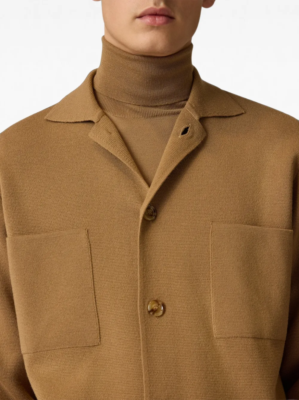 Lardini Gebreid truckervest Beige
