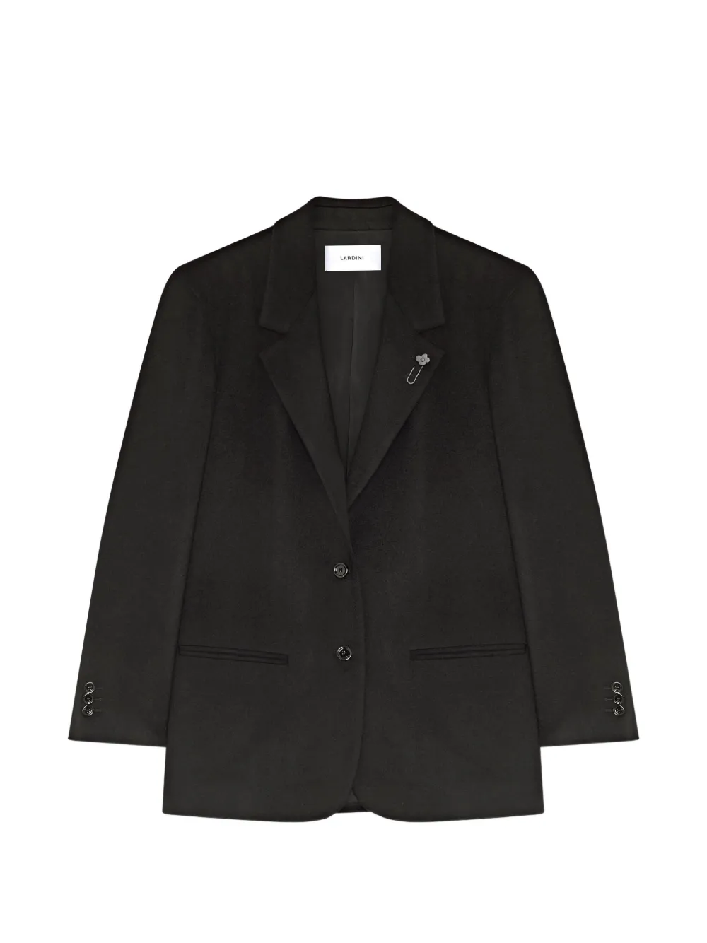 Lardini Single-breasted Cashmere Blazer In Black