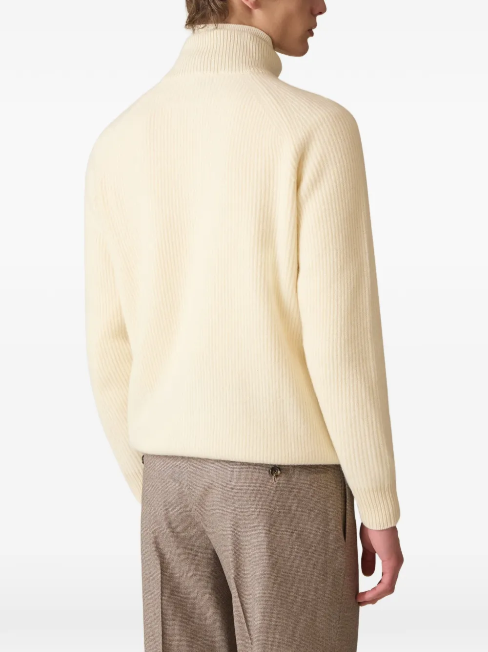 Lardini Ribgebreid vest Beige