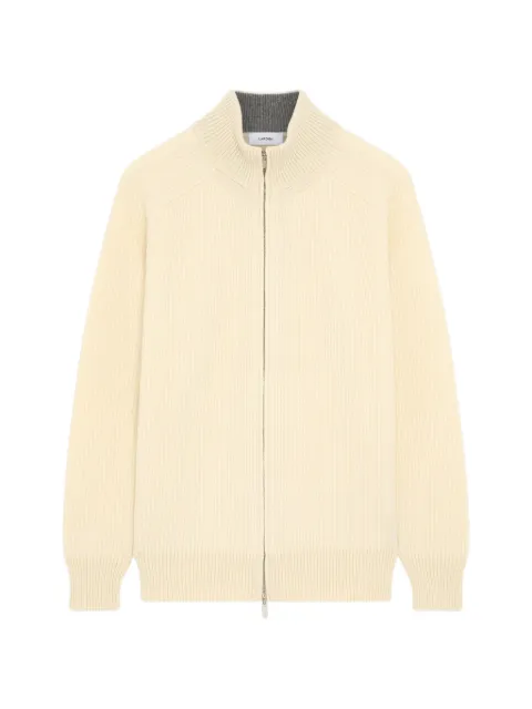 Lardini ribbed-knit zip-up cardigan