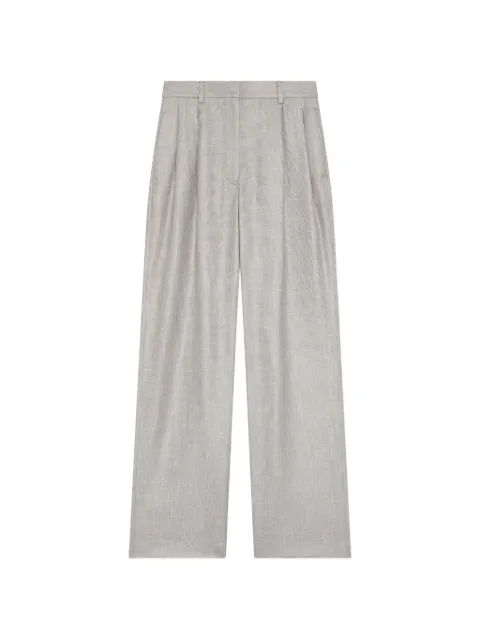 Lardini pleated straight-leg trousers