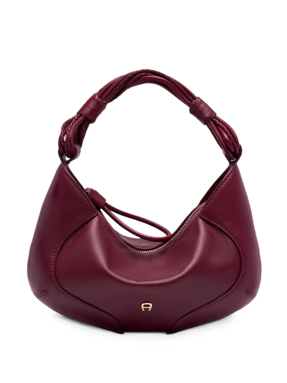 Aigner Small Giara Leather Shoulder Bag In Red