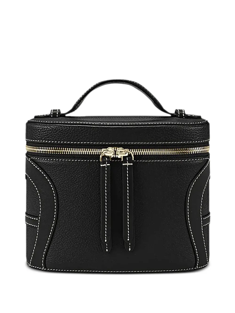 AIGNER Kleine Deborah leren crossbodytas met contrasterende stiksels Zwart