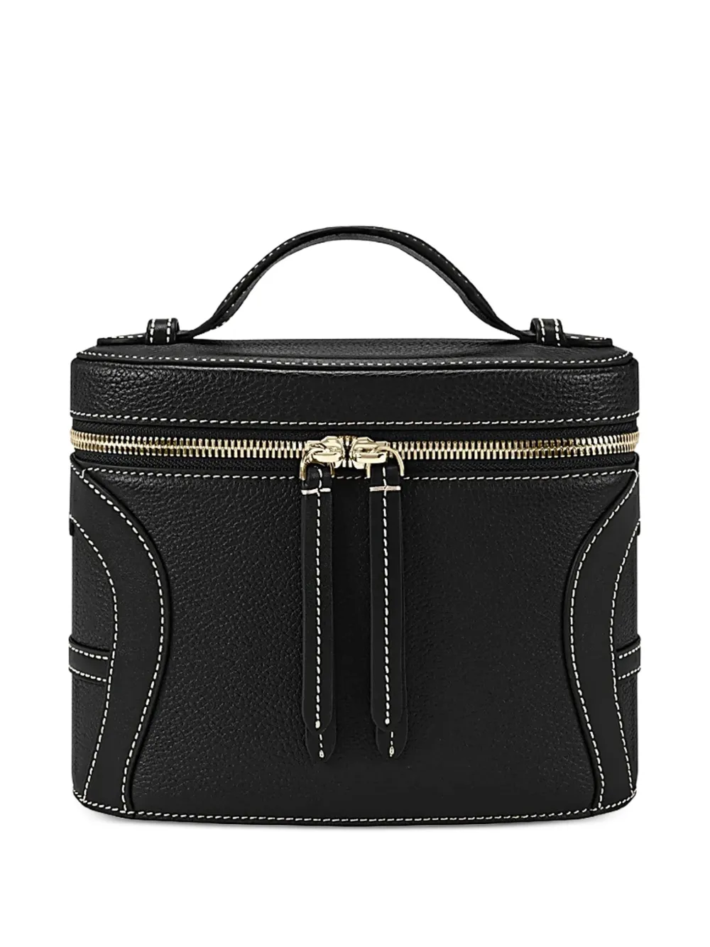 AIGNER Kleine Deborah leren crossbodytas met contrasterende stiksels Zwart
