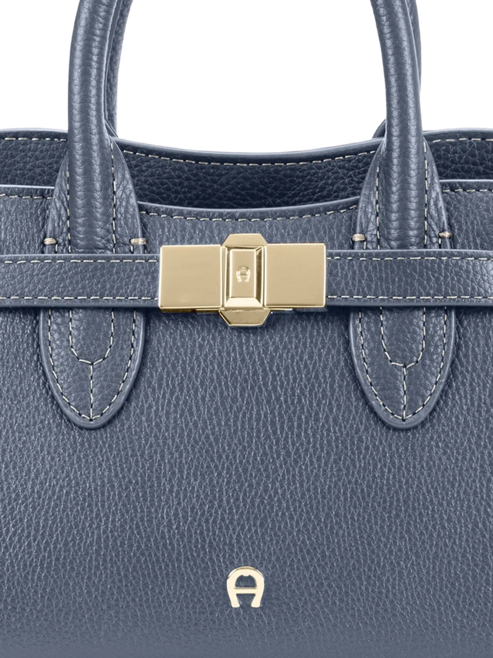 AIGNER small Farah grained-leather tote bag Blauw