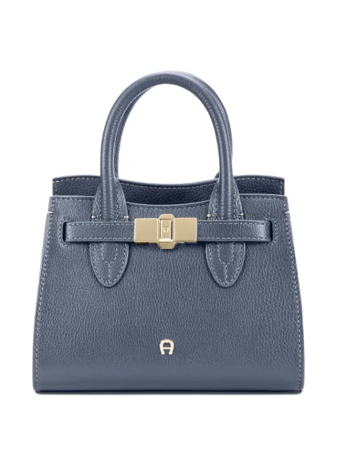 AIGNER small Farah grained-leather tote bag