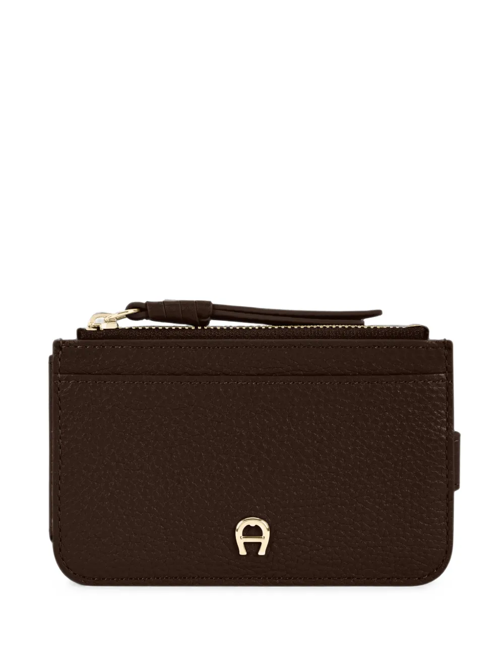 AIGNER Portacarte in pelle zigrinata - Marrone