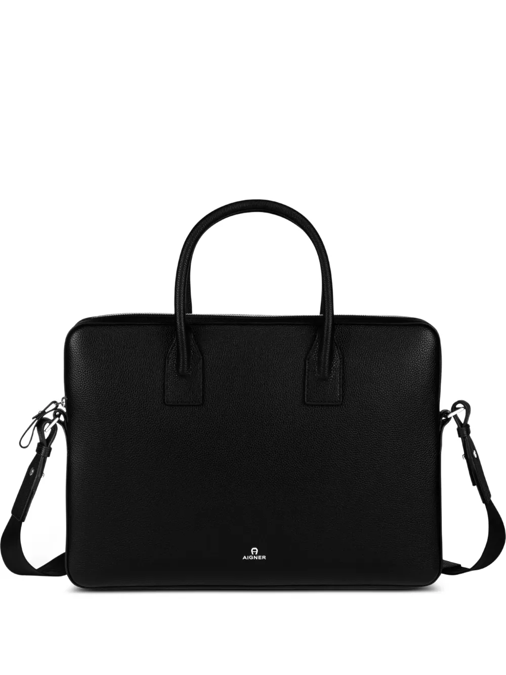 AIGNER medium Mica leather laptop briefcase