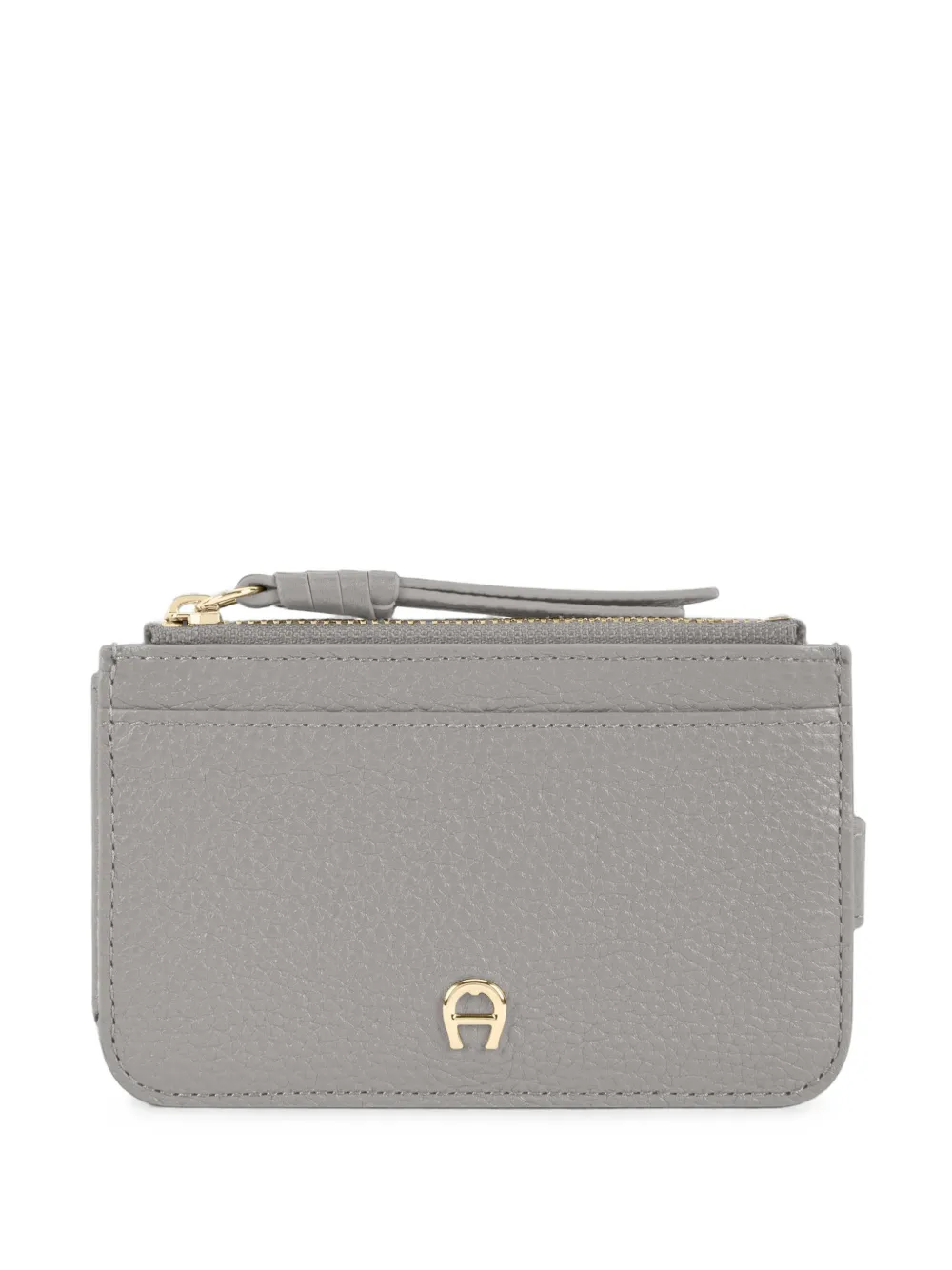 Aigner Paola Logo-plaque Cardholder In Grey