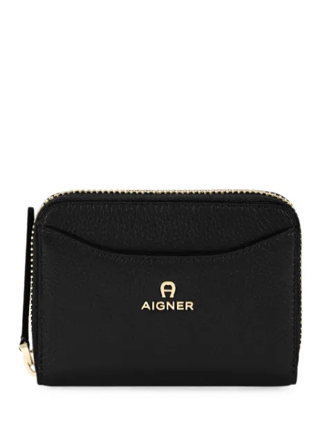AIGNER Marika logo-plaque pebbled wallet