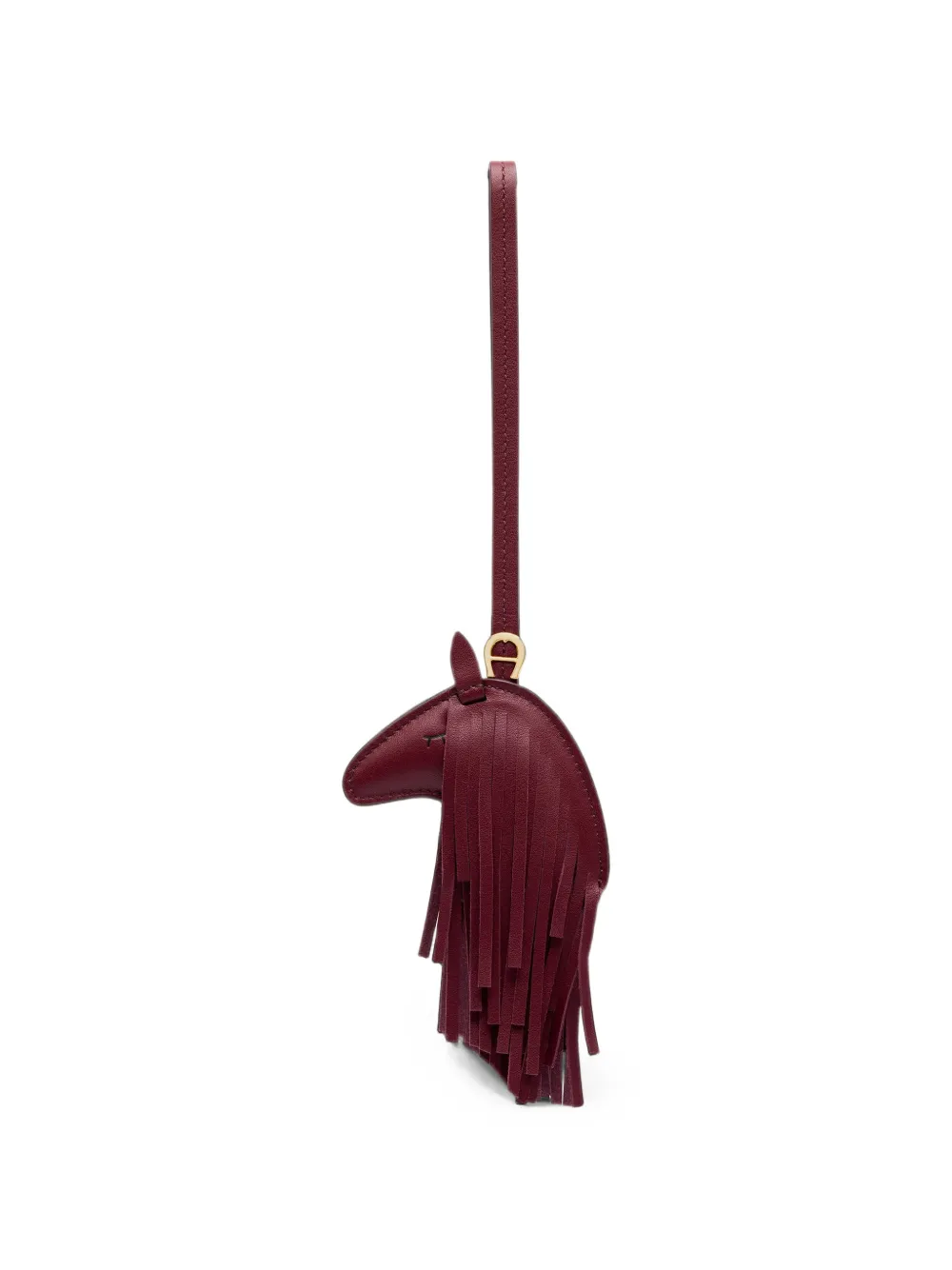 Aigner Ciondollini Sleeping Horse Bag Charm In Burgundy