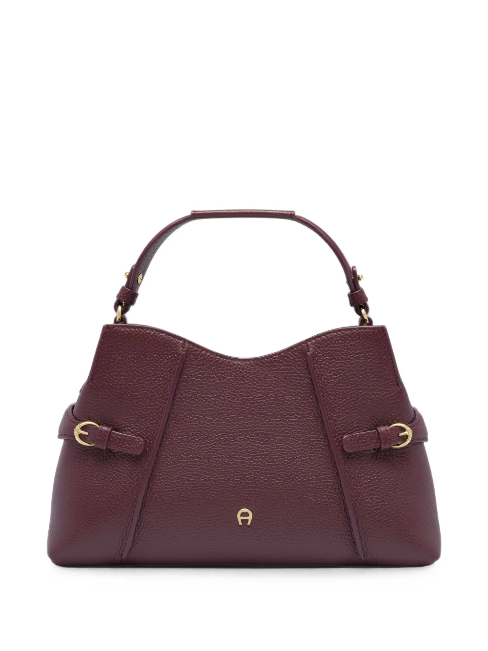 AIGNER medium Cavallo buckle-detail leather tote bag Rood