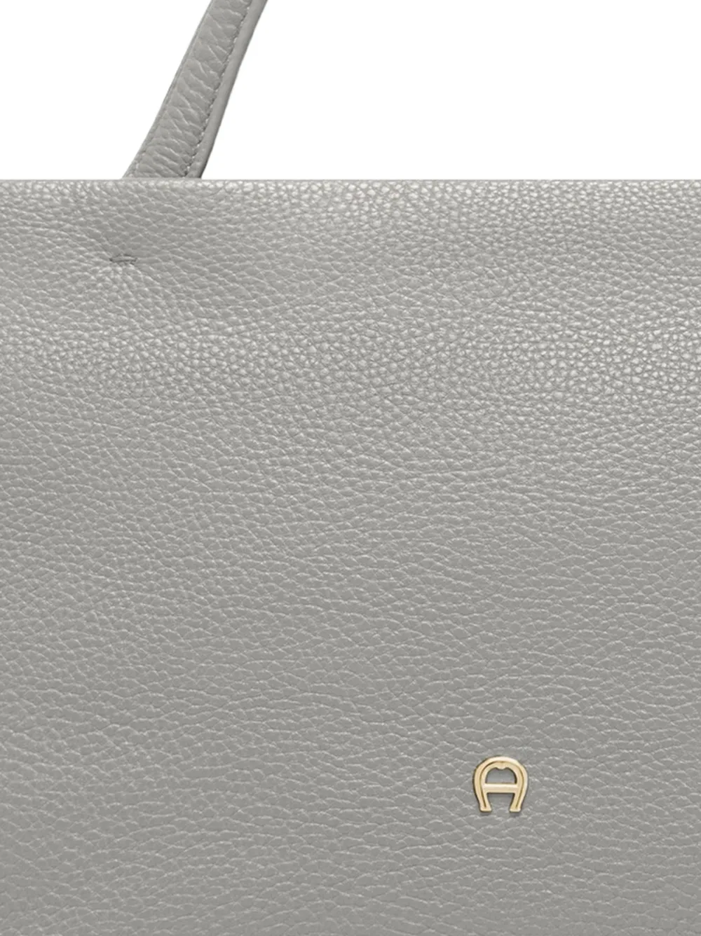 AIGNER small Paola grained-leather tote bag Grijs