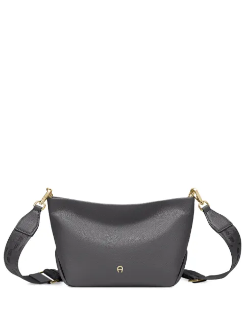 AIGNER Paola logo-plaque grained-leather crossbody bag