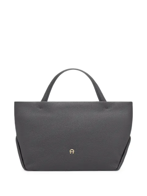 AIGNER small Paola grained-leather tote bag