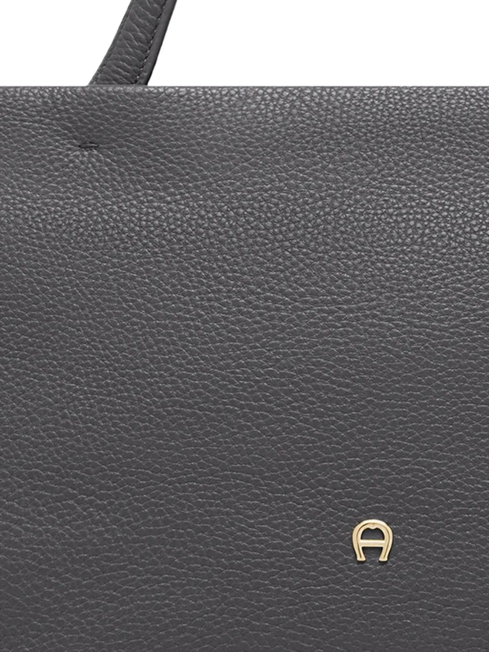 AIGNER small Paola grained-leather tote bag Grijs