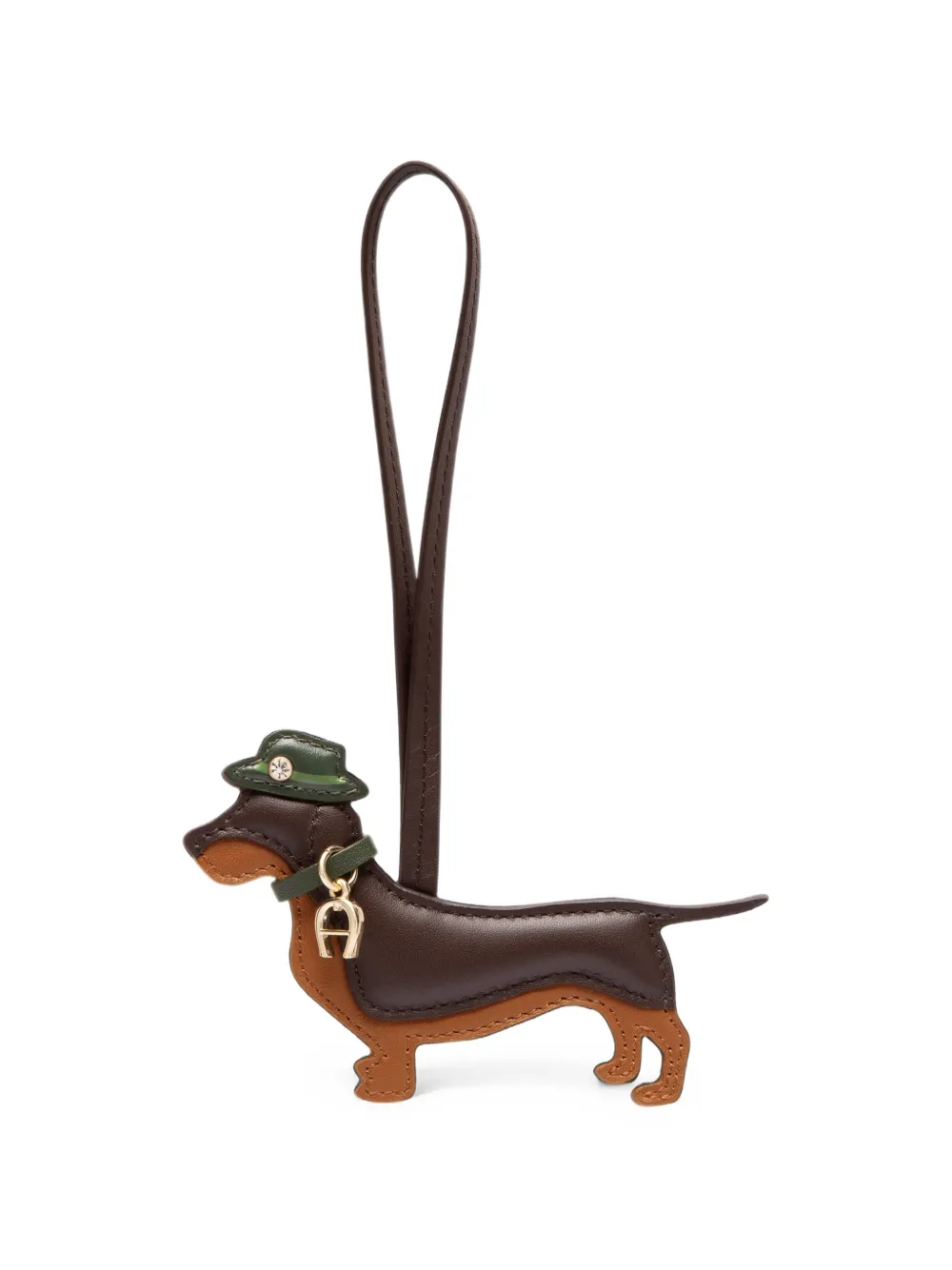 AIGNER Ciondollini dachshund leather bag charm