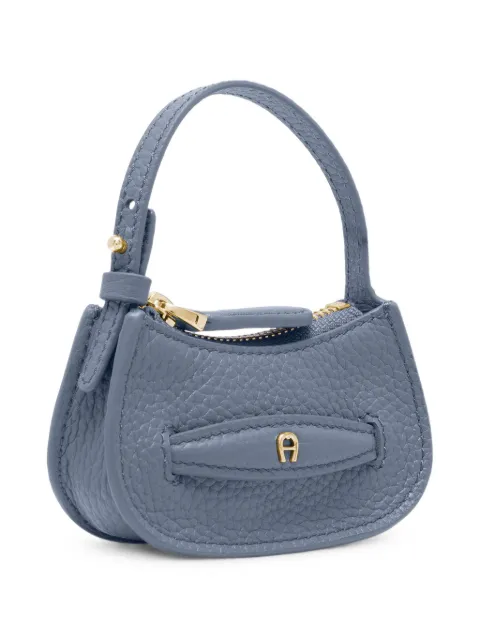 AIGNER Cavallo mini pebbled bag charm