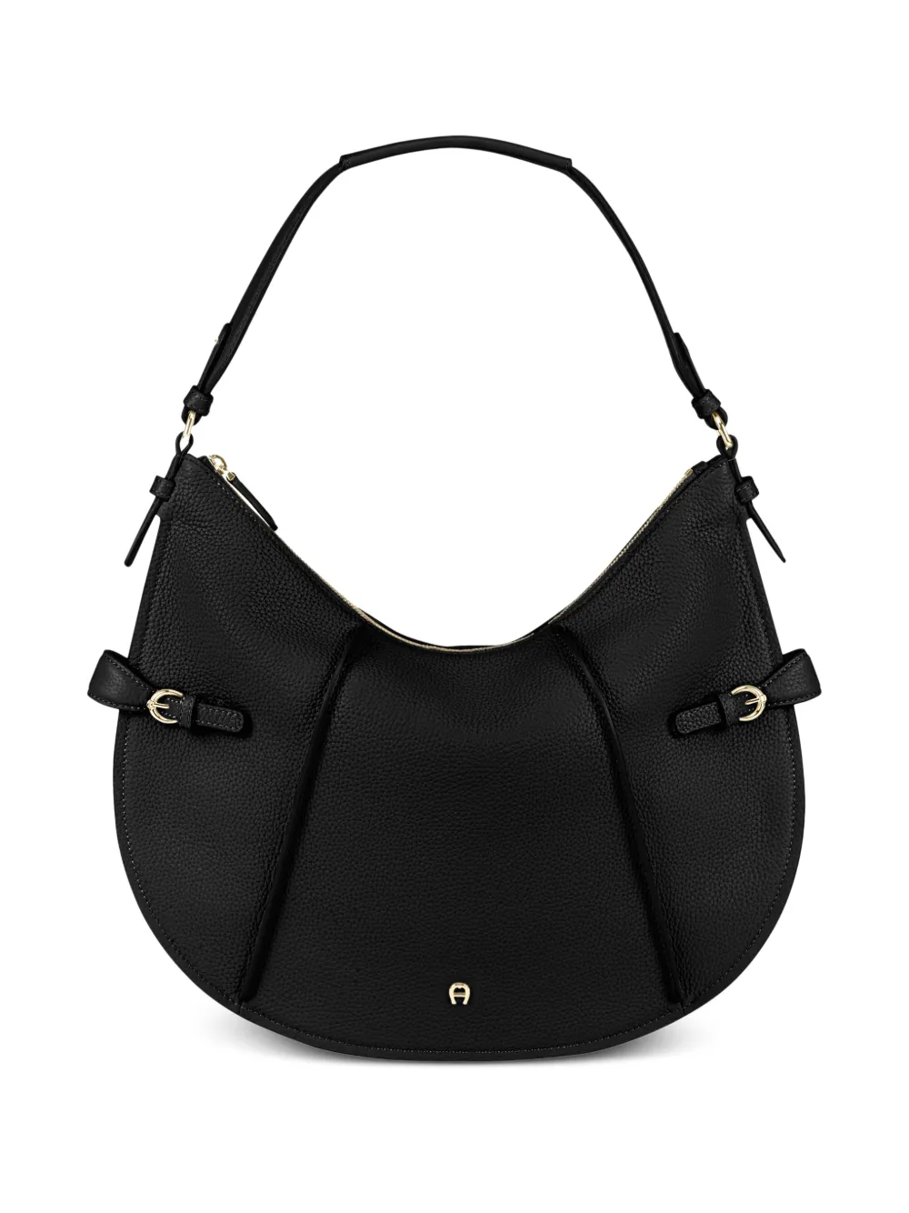 AIGNER Medium Cavallo leren schoudertas Zwart