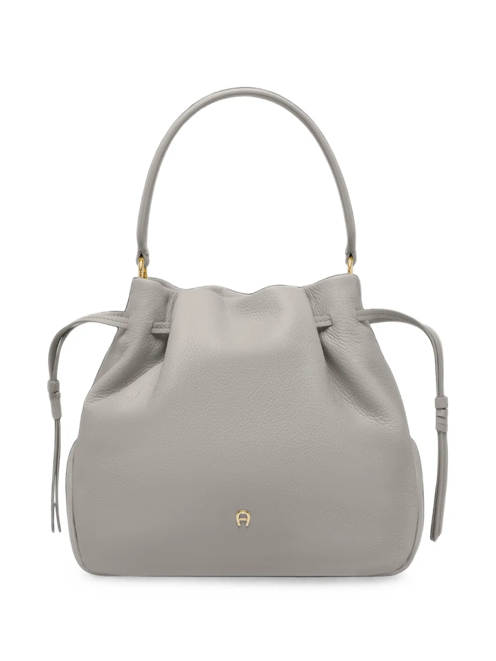 AIGNER Medium Paola leren schoudertas Beige
