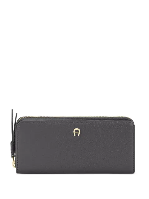 AIGNER cartera con placa del logo y cierre