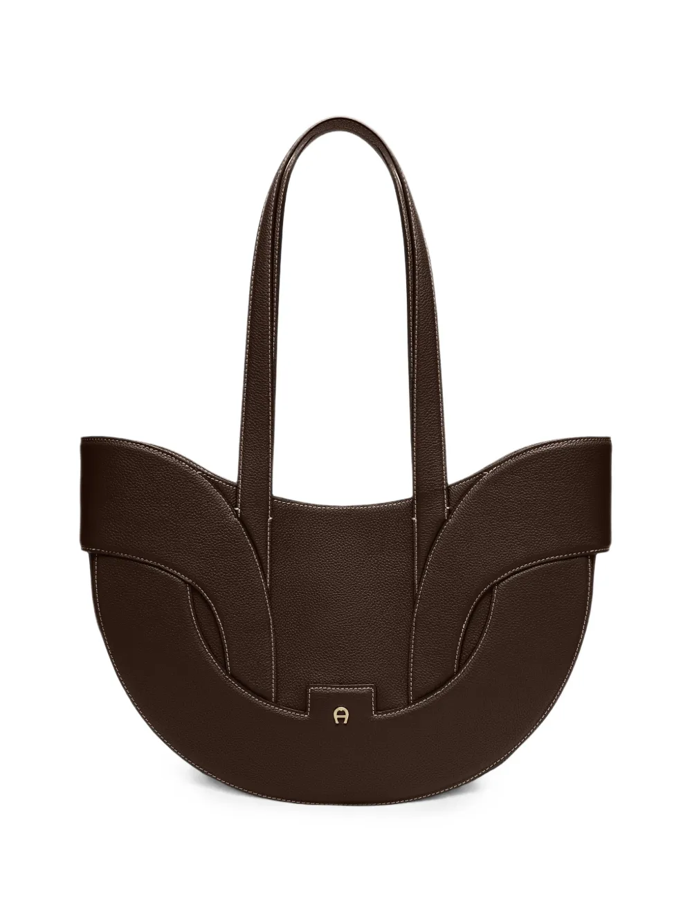 Aigner Large Sellina Leather Panelled Tote Bag In Brown