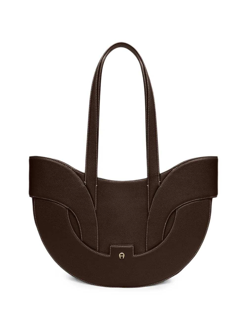 AIGNER large Sellina leather panelled tote bag Bruin