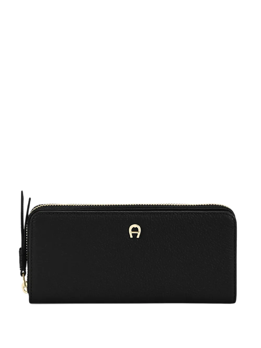 AIGNER Paola logo-plaque pebbled-leather wallet