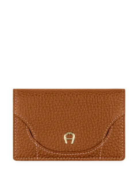 AIGNER Hazel logo-plaque grained-leather wallet
