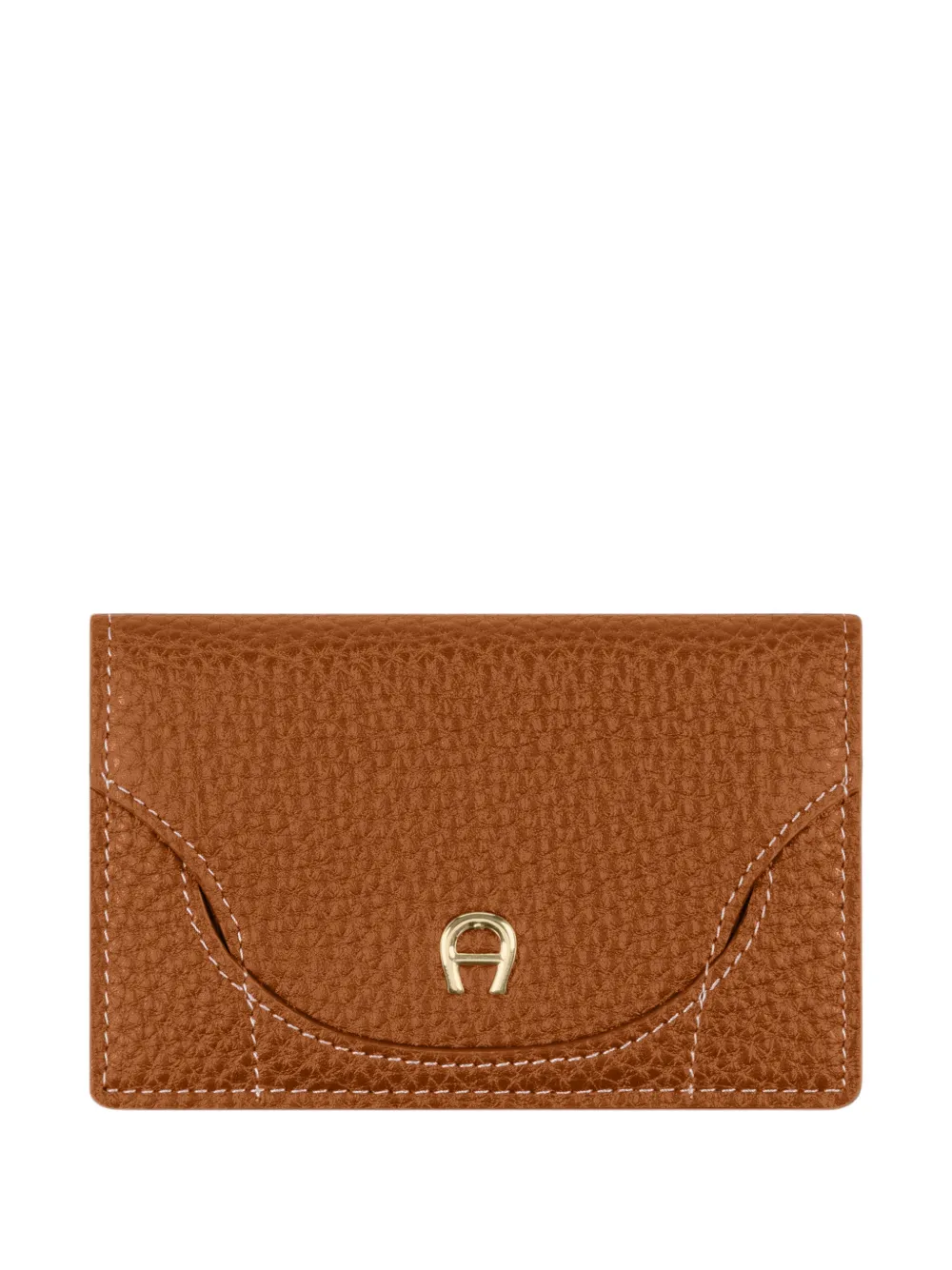 AIGNER Hazel logo-plaque grained-leather wallet Bruin