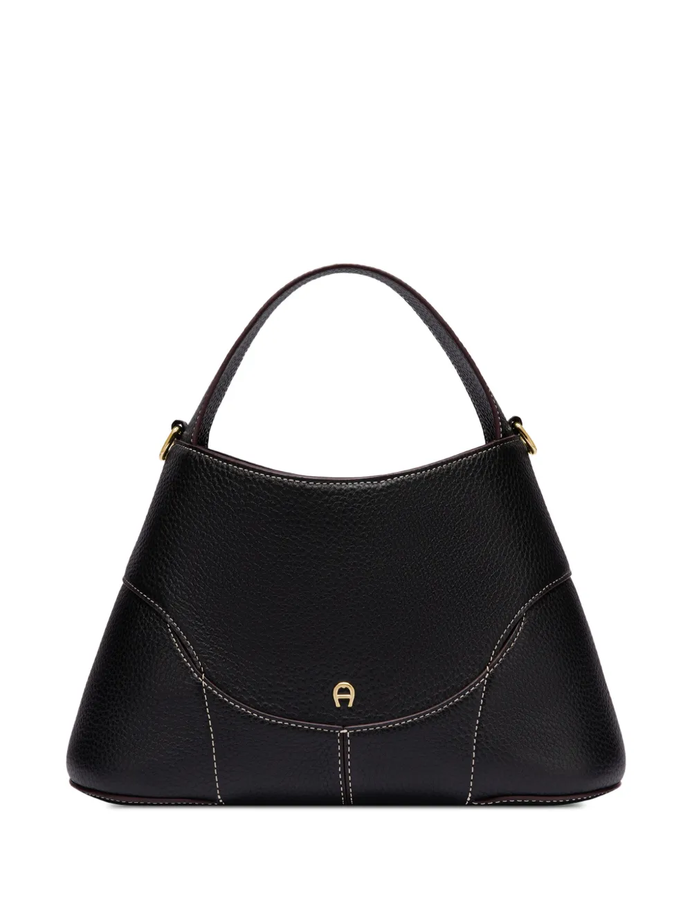 AIGNER Borsa a mano M Hazel con placca logo - Nero