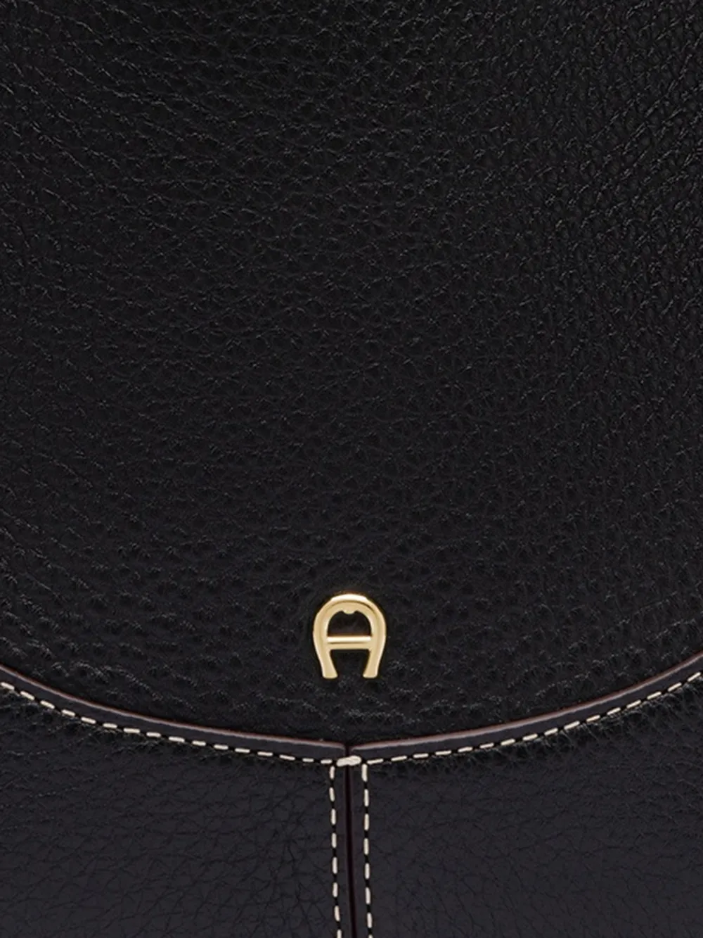 AIGNER M Hazel handtas met handvat en logo-plakkaat Zwart
