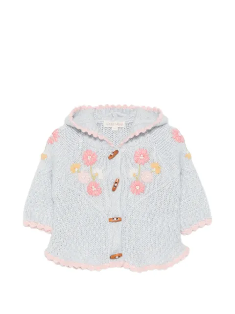LOUISE MISHA KIDS abrigo con capucha y bordado floral