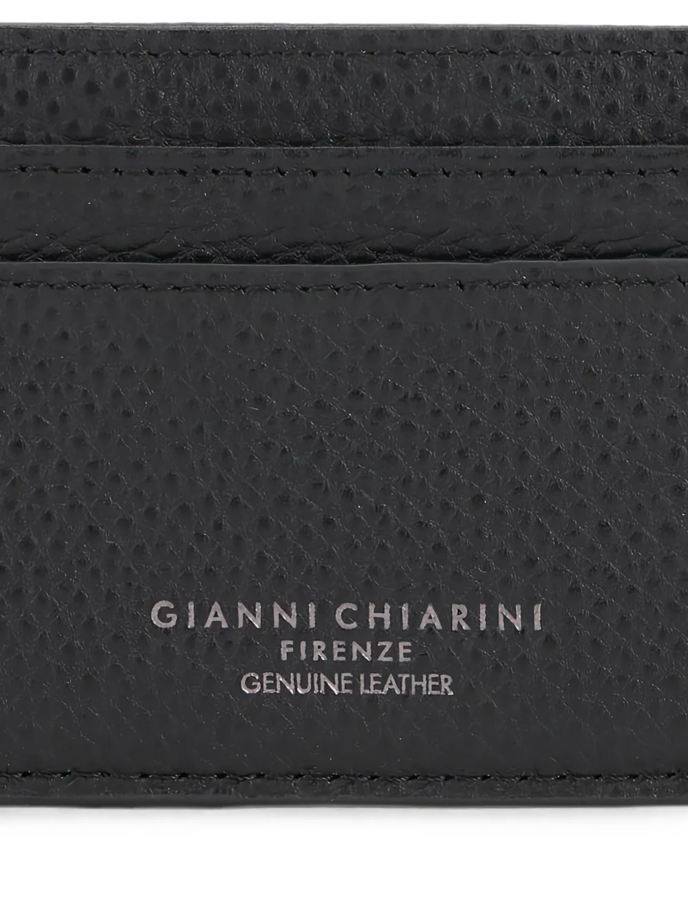 GIANNI CHIARINI Leren pasjeshouder Zwart