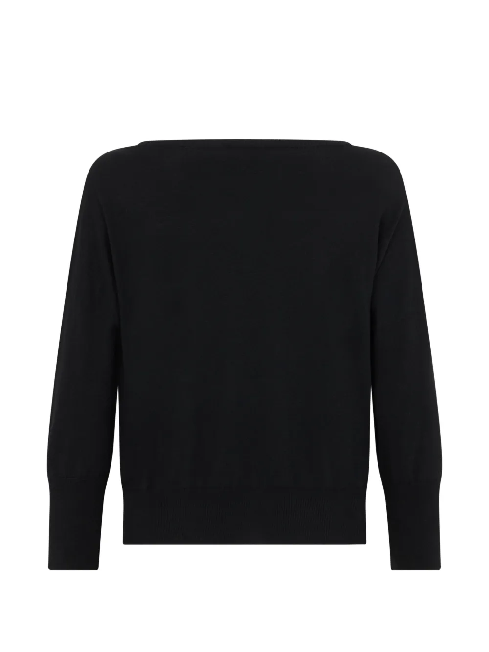slowear boat-neck long-sleeve sweater Zwart