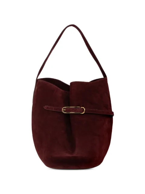 Liffner large buckle-detail suede tote bag