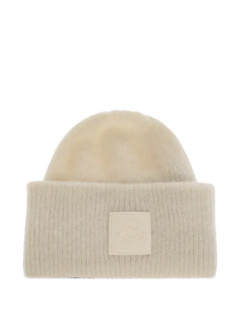 AMI Paris gorro tejido con parche del logo