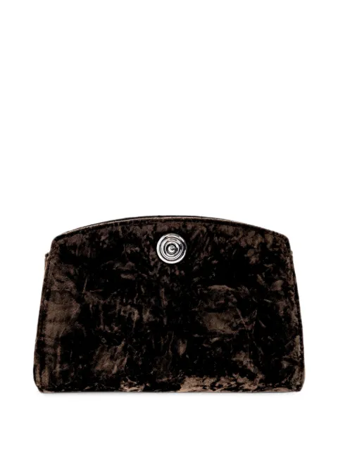 Liffner Pushlock velvet clutch bag