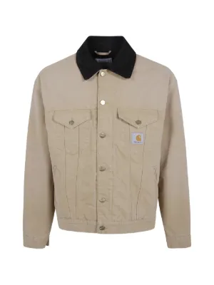 Carhartt WIP Postal logo-patch zip-up Jacket | Neutrals | FARFETCH
