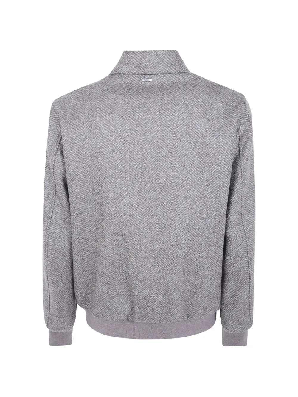 Herno Wollen jack met visgraatpatroon Grijs