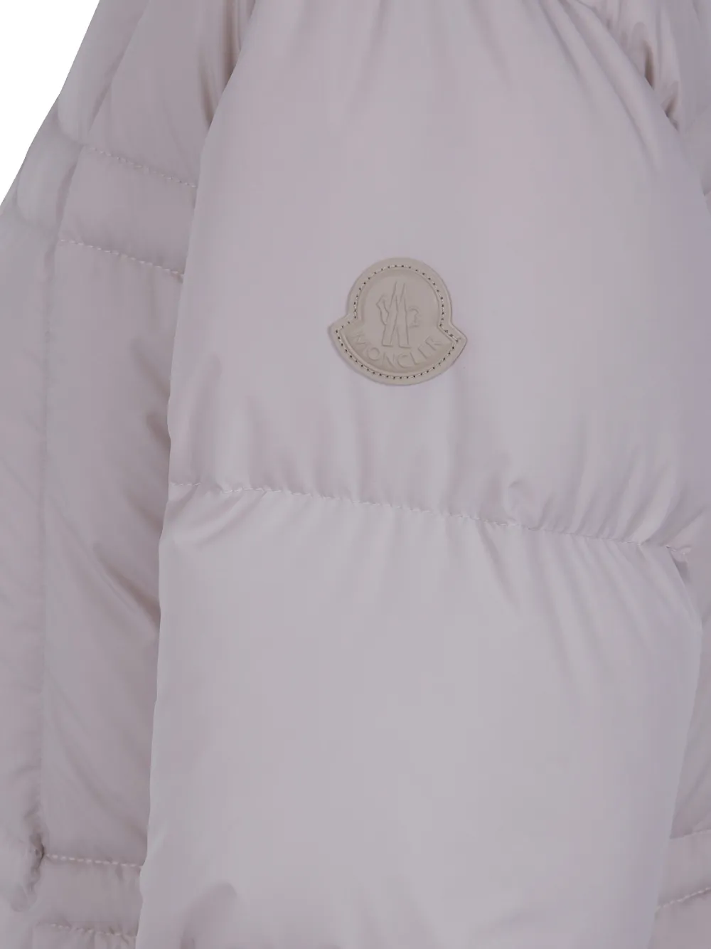 Moncler quilted hooded jacket Wit