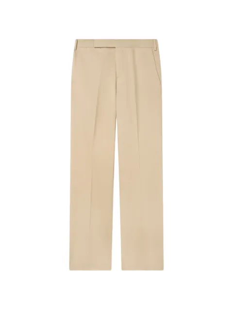 Lardini flat-front twill trousers