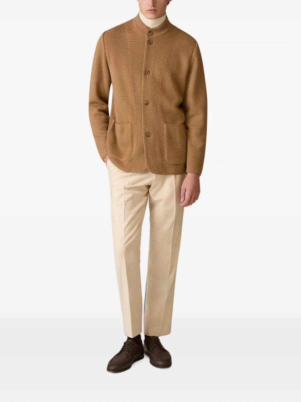 Lardini pleated straight-leg trousers Beige