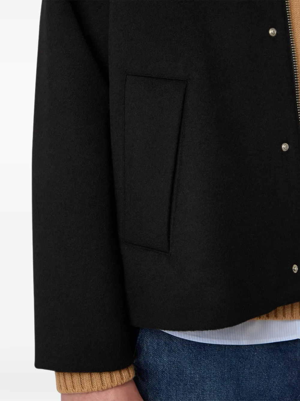Lardini raglan-sleeve boxy-fit jacket Zwart