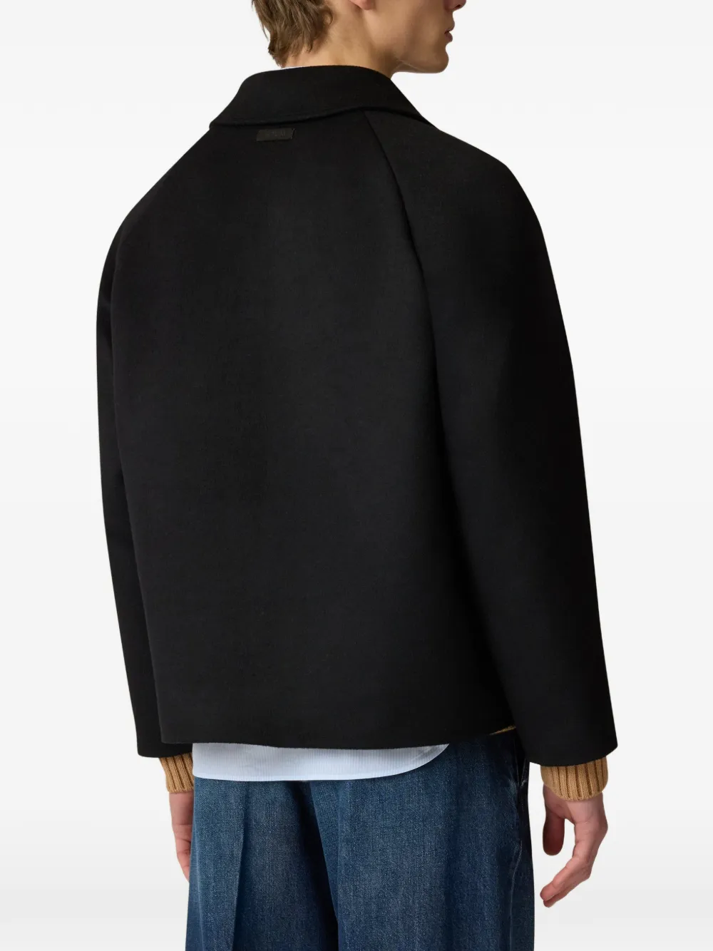 Lardini raglan-sleeve boxy-fit jacket Zwart